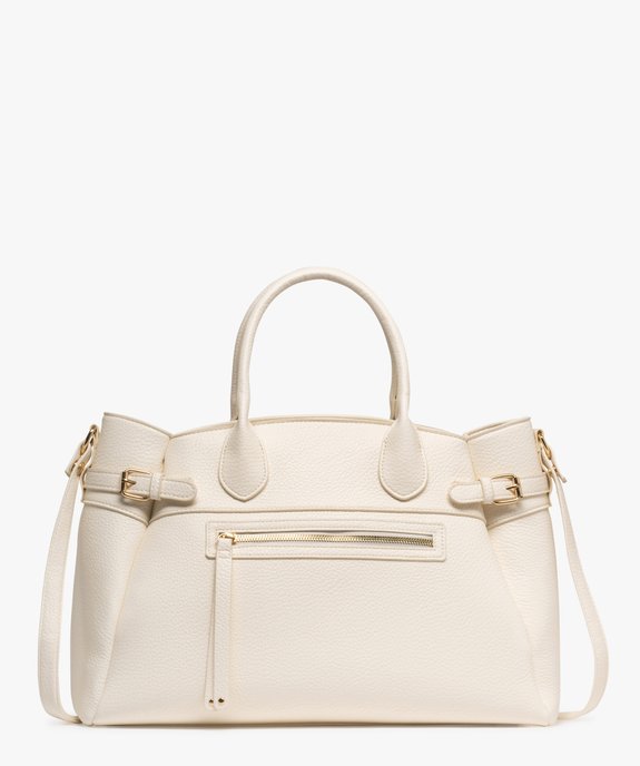 Sac à main grand format en matière grainée souple femme vue1 - GEMO (ACCESS) - GEMO