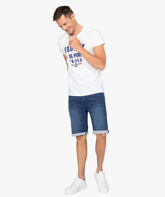 Tee-shirt homme à manches courtes message humour football vue5 - GEMO 4G HOMME - GEMO