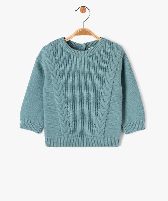 Pull bébé fille tout doux en maille fantaisie vue1 - GEMO(BEBE DEBT) - GEMO
