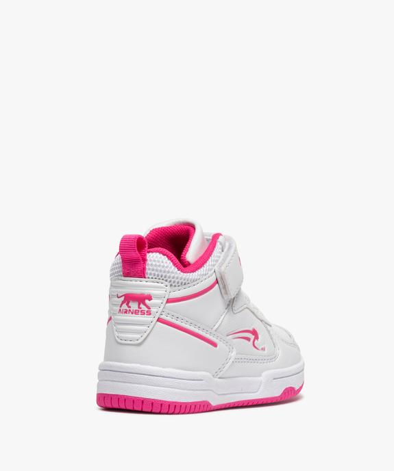 Baskets bébé fille montantes à scratch - Airness Vito vue4 - AIRNESS - GEMO