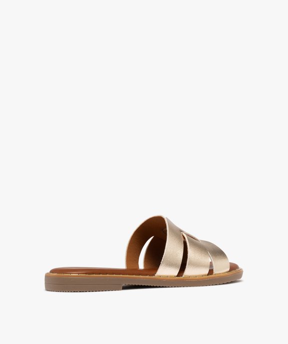 Mules femme plates dessus larges brides unies vue5 - FOLLOW ME - GEMO