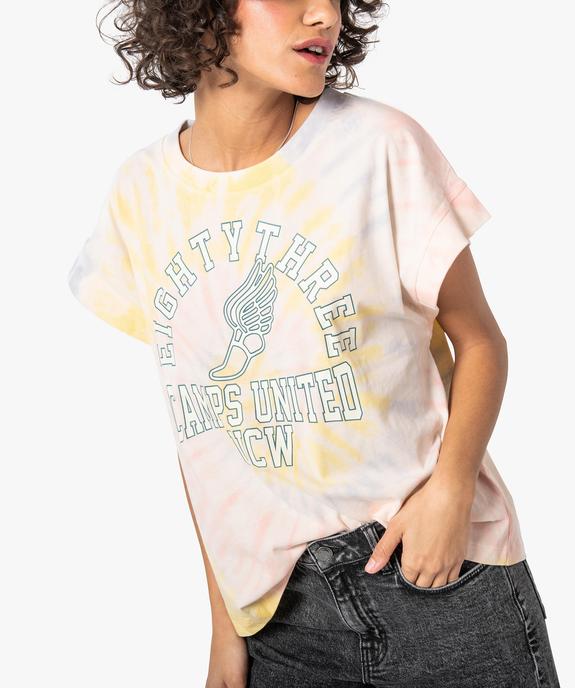 Tee-shirt femme à manches courtes coupe large – Camps United vue2 - CAMPS UNITED - GEMO