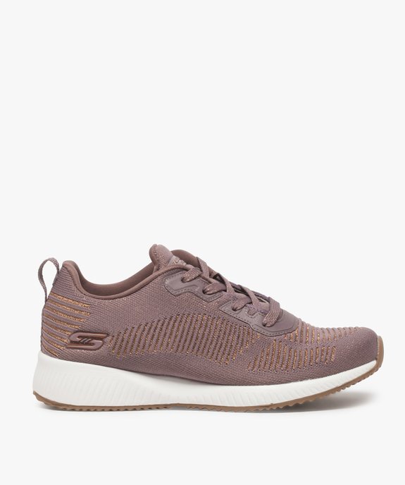 Tennis femme à lacets extra légères en mesh – Skechers Bobs Semelle bicolore et tige pailletée vue1 - SKECHERS - GEMO