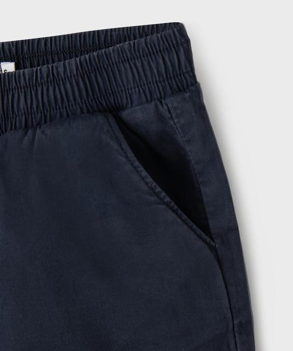 Short ample avec taille élastique en coton stretch fille vue5 - GEMO (ENFANT) - GEMO