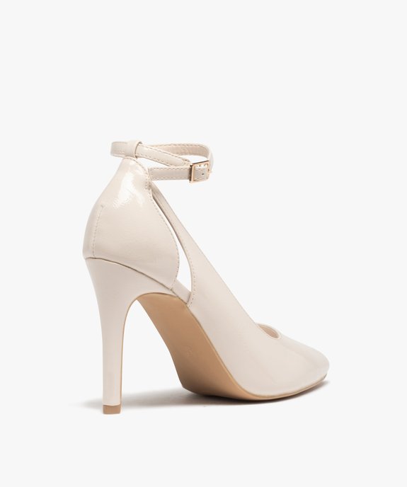 Escarpins femme vernis à talon aiguille et bout pointu vue4 - GEMO(URBAIN) - GEMO