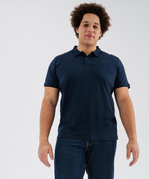 Polo manches courtes en coton homme vue4 - GEMO 4G HOMME - GEMO