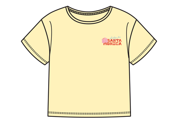 Tee-shirt manches courtes coupe courte imprimé dos fille vue1 - GEMO (ENFANT) - GEMO
