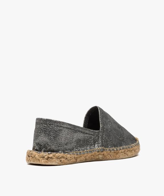 Espadrilles femme en toile pailletée vue4 - GEMO (PLAGE) - GEMO