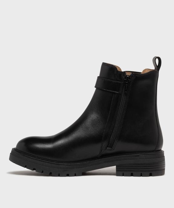 Boots dessus cuir avec semelle crantée femme - Tanéo - TANEO Boots dessus cuir avec semelle crantée femme - Tanéo vue5 - TANEO - GEMO