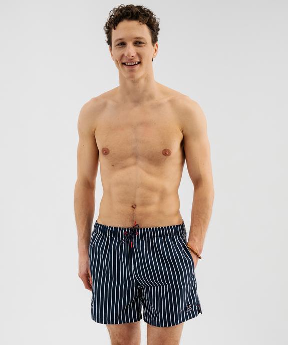 Short de bain rayé homme - LuluCastagnette vue1 - LULU CASTAGNETTE G4G D - GEMO