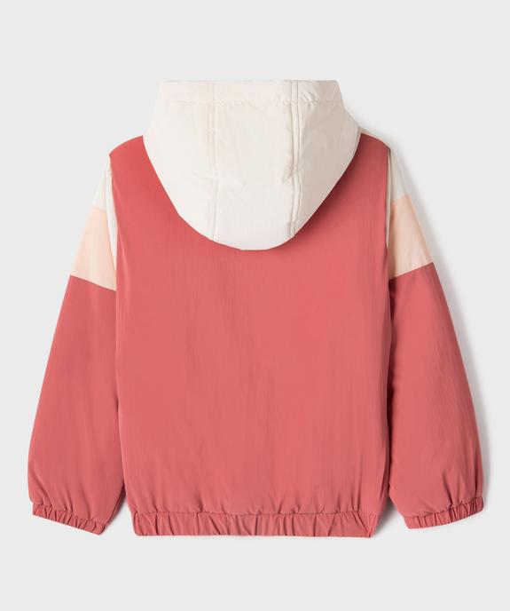 Blouson à capuche tricolore doublure polaire fille vue6 - GEMO (ENFANT) - GEMO