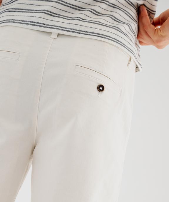 Bermuda chino coupe regular en coton stretch homme vue4 - GEMO 4G HOMME - GEMO