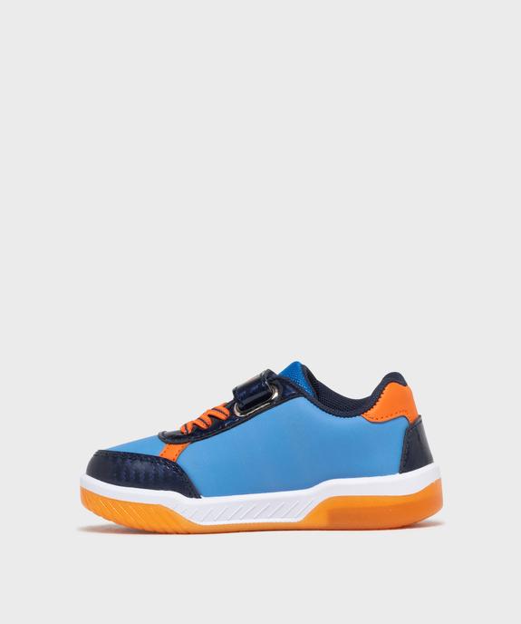 Baskets à scratch à tige basse imprimée garçon - Hotwheels vue3 - HOT WHEELS - GEMO