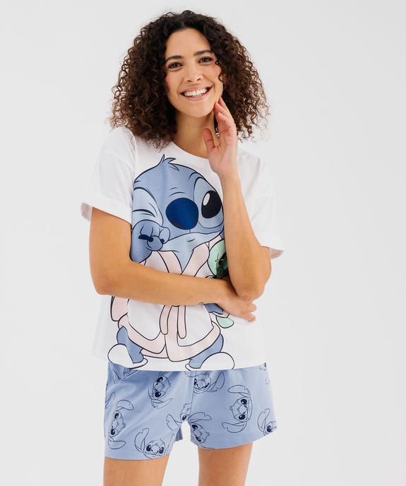 Pyjashort à motif Stitch femme - Disney vue2 - LILO & STITCH - GEMO