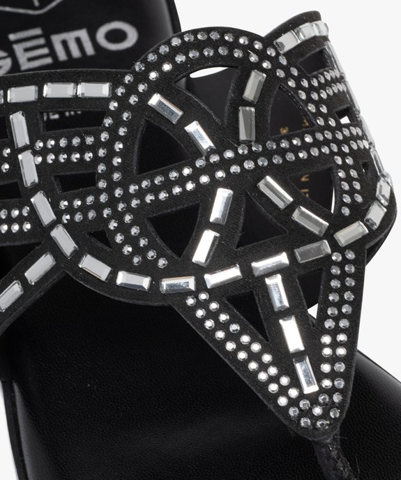 Mules femme à bride entre-doigts fantaisie avec bijoux vue6 - GEMO (CASUAL) - GEMO