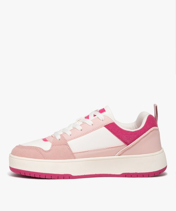 Baskets femme à lacets avec semelle épaisse colorée - Ellesse vue3 - ELLESSE - GEMO