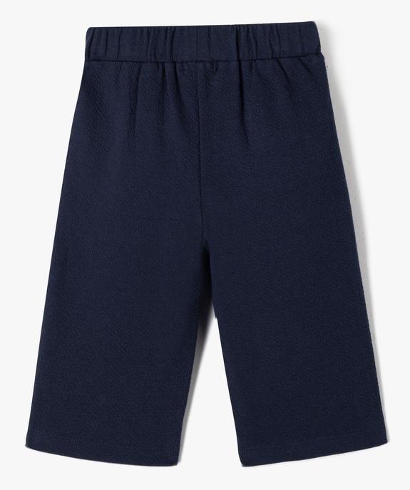 Pantalon bébé fille large en maille texturée - LuluCastagnette vue3 - LULUCASTAGNETTE - GEMO