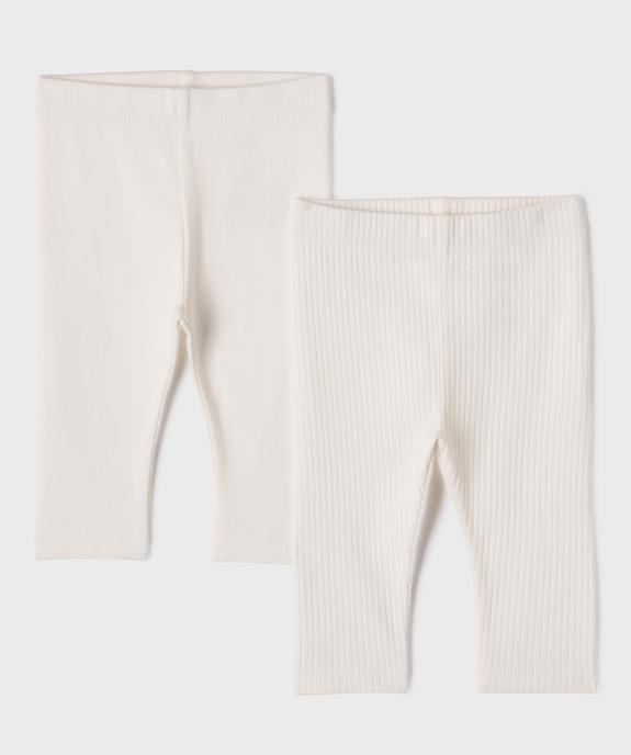 Pantalon en maille uni bébé (lot de 2) vue1 - GEMO 4G BEBE - GEMO