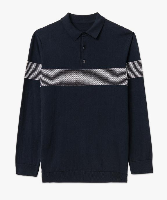 Pull fine maille à col polo homme vue4 - GEMO (HOMME) - GEMO