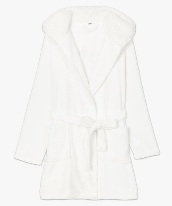Peignoir femme avec capuche et ceinture vue4 - GEMO(HOMWR FEM) - GEMO