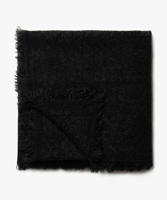 Foulard carré en maille texturée unie femme vue1 - GEMO (ACCESS) - GEMO