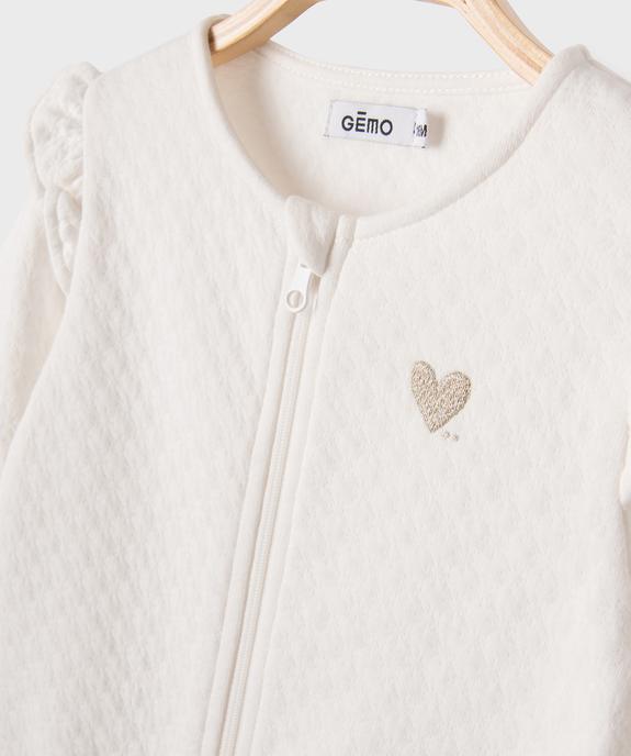 Sweat zippé avec volants sur les épaules bébé fille vue5 - GEMO(BEBE DEBT) - GEMO