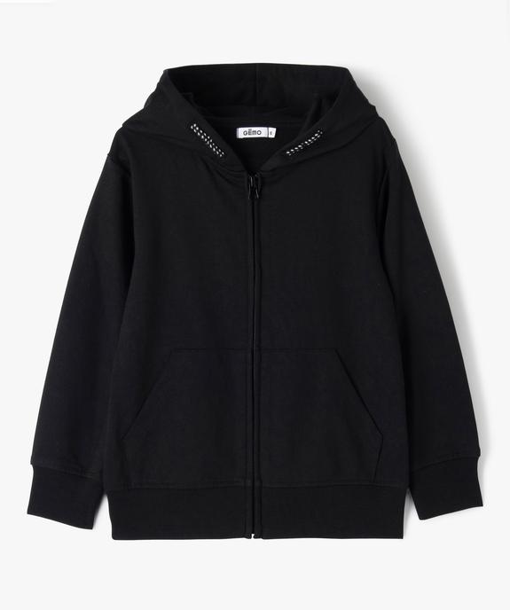 Sweat zippé avec capuche garçon vue1 - GEMO (ENFANT) - GEMO