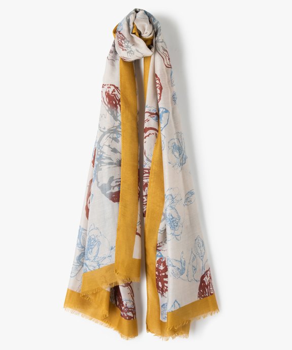 Foulard femme multicolore à motifs fleuris  vue1 - GEMO (ACCESS) - GEMO