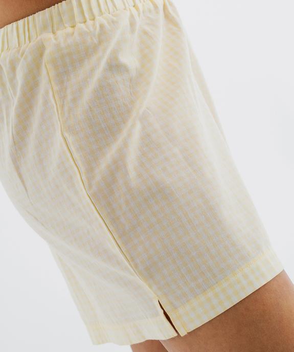 Short de pyjama à carreaux vichy femme vue2 - GEMO 4G FEMME - GEMO