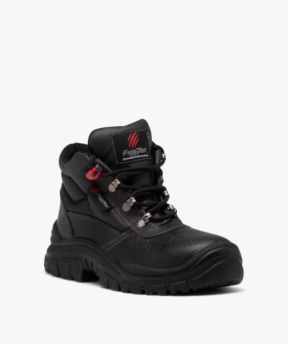 Chaussures de sécurité homme unies à col matelassé montant vue2 - FIGHTER - GEMO