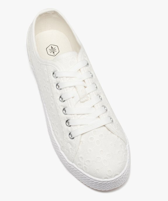 Baskets en toile à lacets avec épaisse semelle femme vue6 - FOLLOW ME G4G - GEMO
