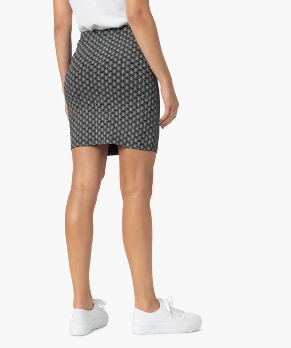 Jupe femme courte en jersey forme tube vue3 - GEMO(FEMME PAP) - GEMO