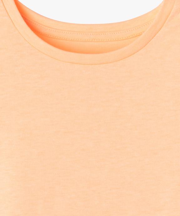 Tee-shirt manches courtes et col rond fille vue2 - GEMO 4G FILLE - GEMO
