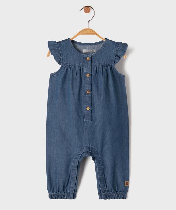 Combinaison longue en chambray bébé fille - LuluCastagnette vue2 - LULUCASTAGNETTE - GEMO