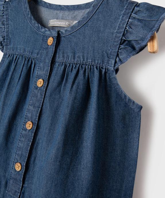 Combinaison longue en chambray bébé fille - LuluCastagnette vue4 - LULUCASTAGNETTE - GEMO