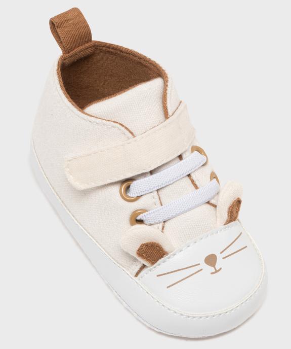 Chaussons de naissance en toile look tennis bébé vue5 - LITTLE LOVE - GEMO