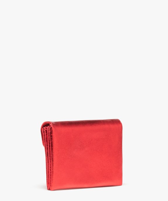 Porte-monnaie femme métallisé forme enveloppe vue2 - GEMO (ACCESS) - GEMO