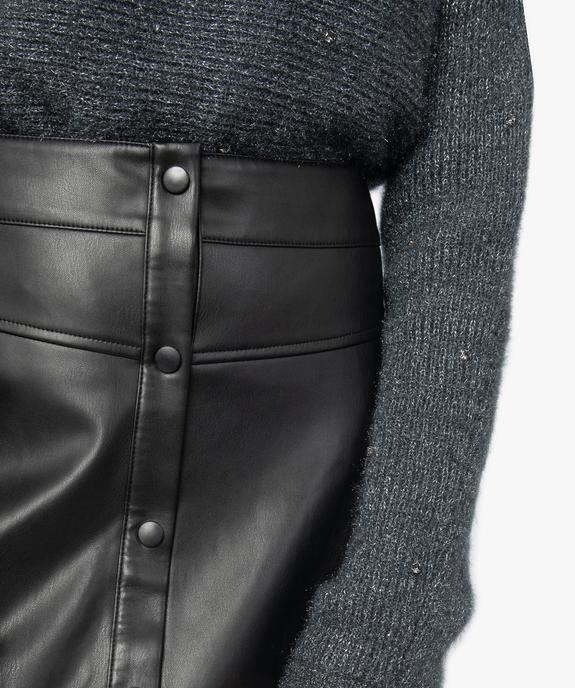 Jupe femme longue fermeture boutons pression vue3 - GEMO(FEMME PAP) - GEMO