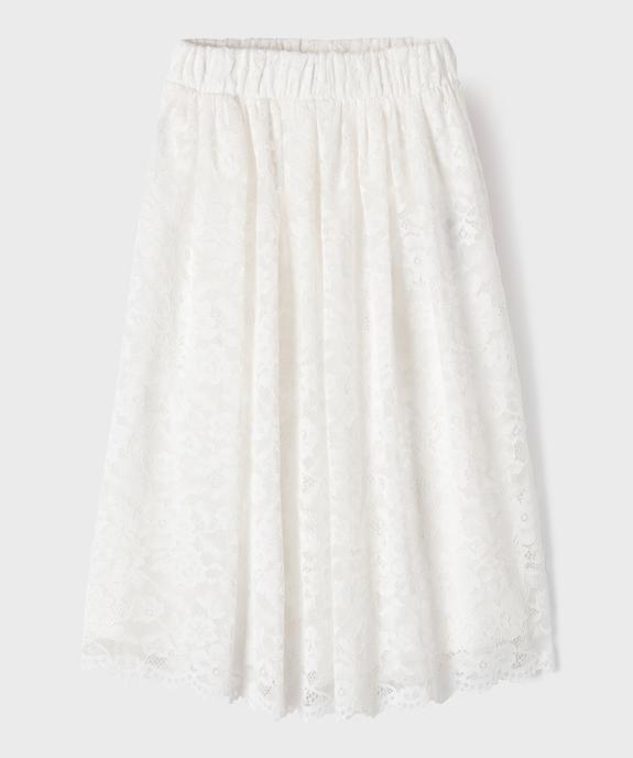 Jupe longue en dentelle à taille élastiquée fille vue1 - GEMO (ENFANT) - GEMO