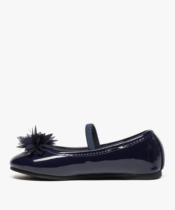Ballerines fille en matière vernie avec fleur sur le dessus vue3 - GEMO (ENFANT) - GEMO