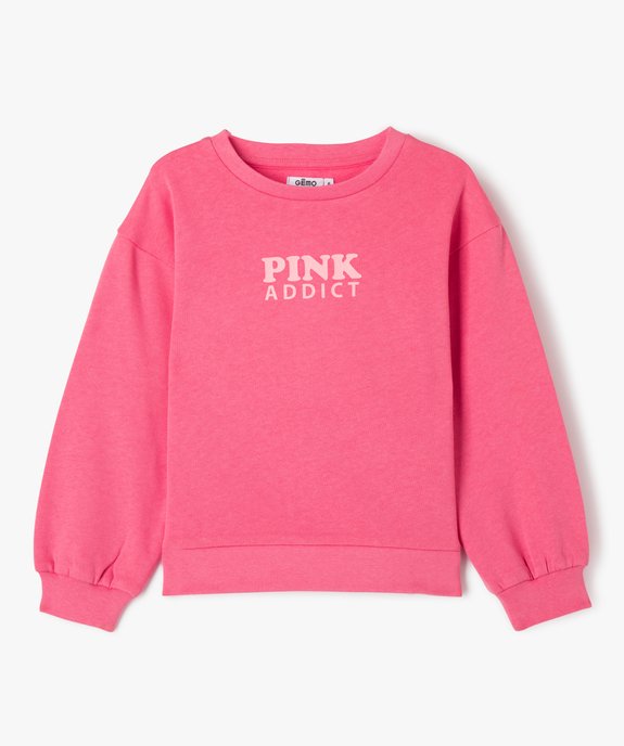 Sweat à message fille vue1 - GEMO (ENFANT) - GEMO