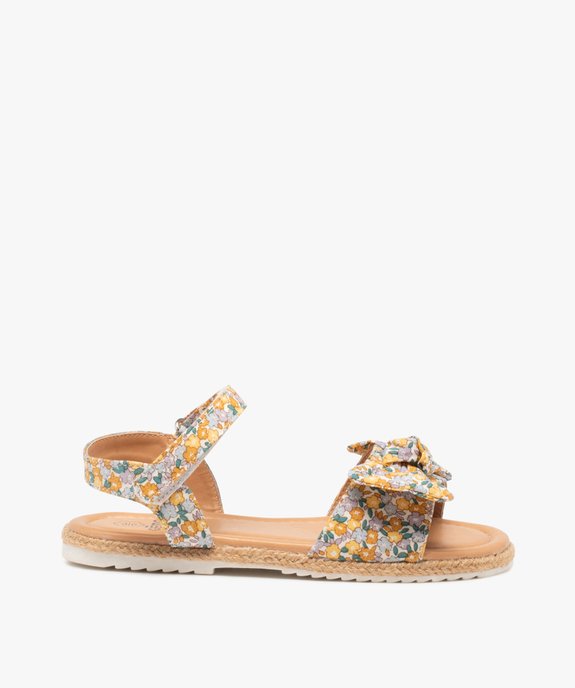 Sandales fille brides en tissu et semelle bordée de corde vue1 - GEMO (ENFANT) - GEMO