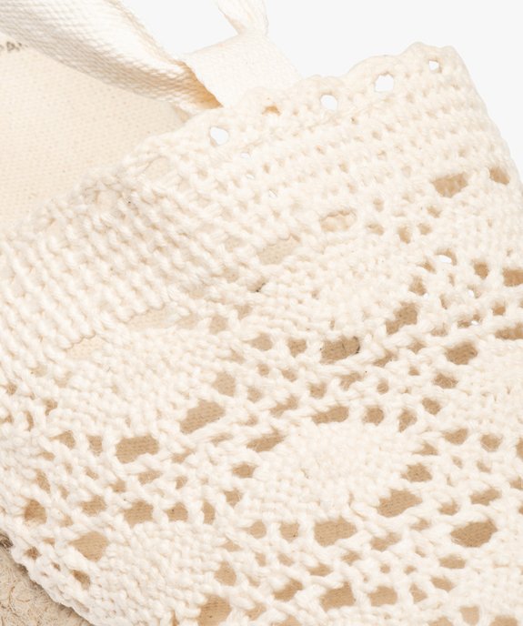 Sandales femme compensées dessus macramé uni vue6 - GEMO(URBAIN) - GEMO