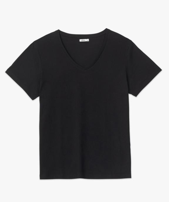 Tee-shirt femme grande taille à col V et manches courtes vue4 - GEMO (G TAILLE) - GEMO