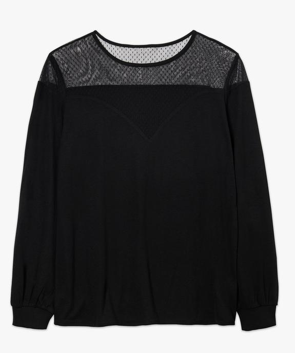 Pull femme fin avec décolleté en plumetis - Gémo x Lalaa Misaki vue4 - GEMO (G TAILLE) - GEMO