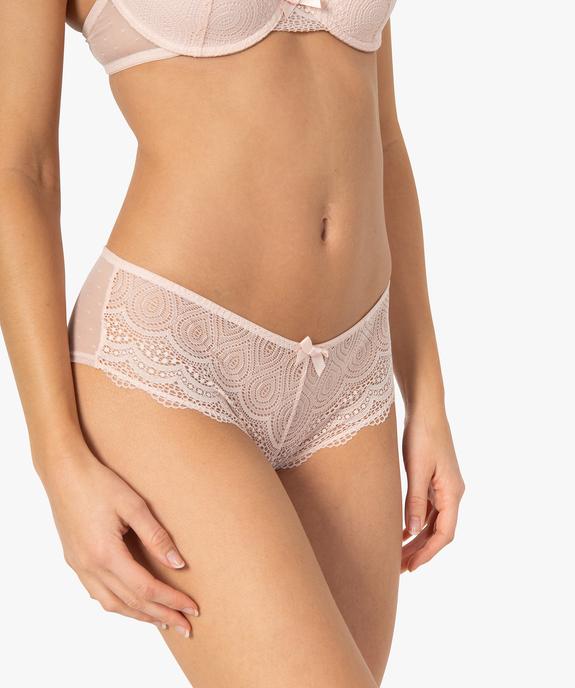 Shorty en dentelle et tulle femme (lot de 2) vue1 - GEMO(HOMWR FEM) - GEMO