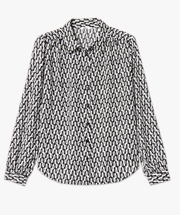 Chemise imprimée à manches longues femme vue4 - GEMO 4G FEMME - GEMO