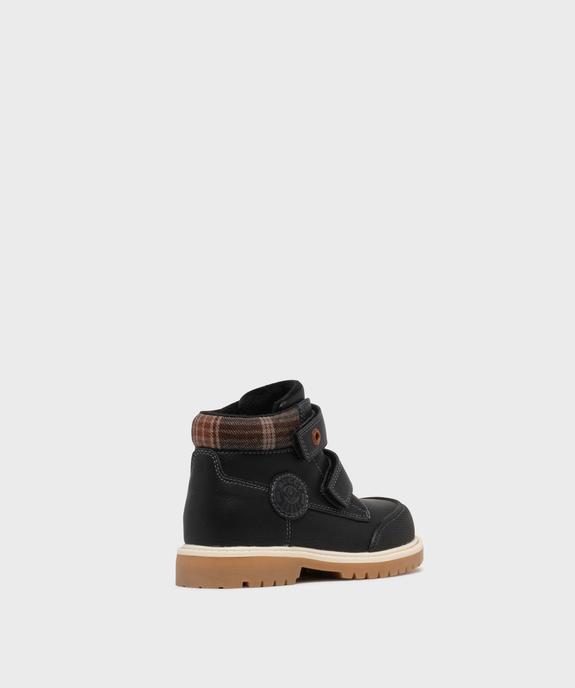 Boots fourrées à scratch et semelle crantée garçon - Buggy vue4 - BUGGY - GEMO