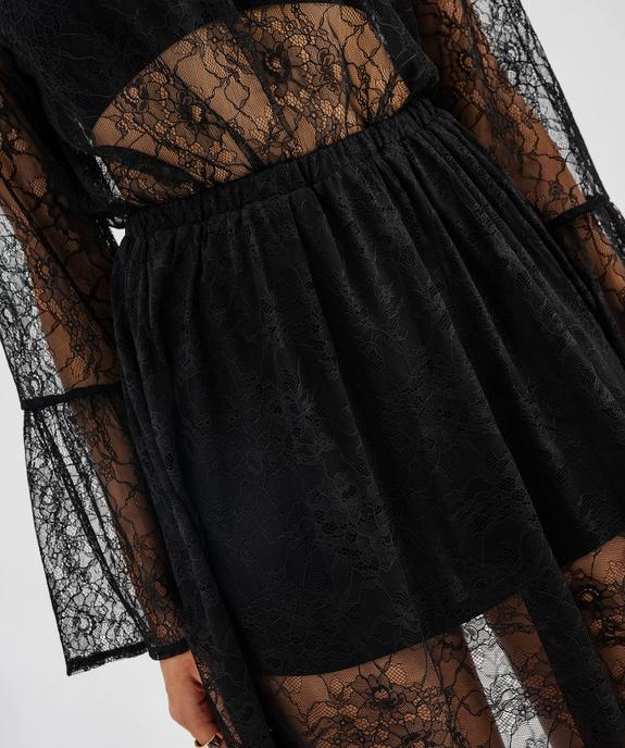 Jupe midi en dentelle bohème femme vue3 - GEMO(FEMME PAP) - GEMO