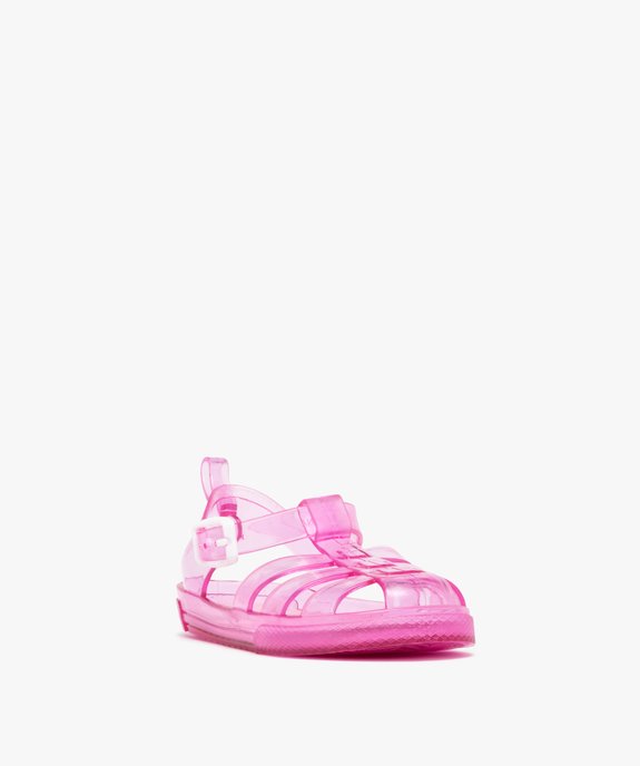 Sandales de plage fille à brides translucides et souples vue2 - GEMO (ENFANT) - GEMO